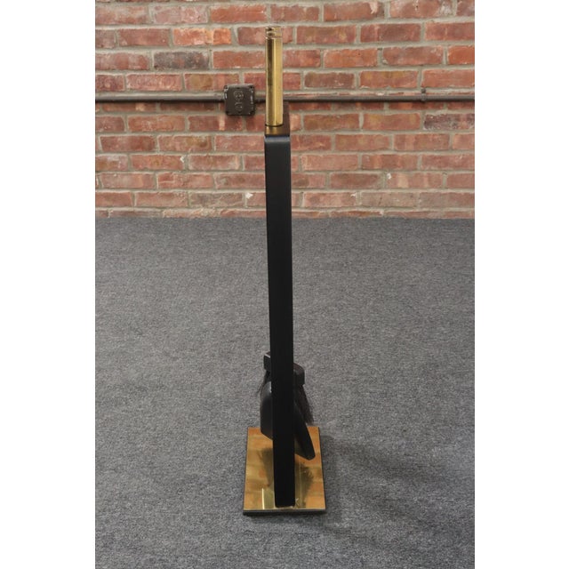 George Nelson Vintage Modernist Iron and Brass Fireplace Tool Set With Brush, Shovel and Poker For Sale - Image 4 of 17