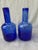 Blue Heavy Vintage Handblown Cobalt Bottles a Pair For Sale - Image 8 of 12