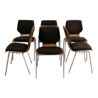 Office Chairs by Carlo Ratti, 1970s, Set of 6 For Sale