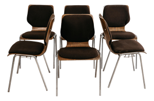 Office Chairs by Carlo Ratti, 1970s, Set of 6