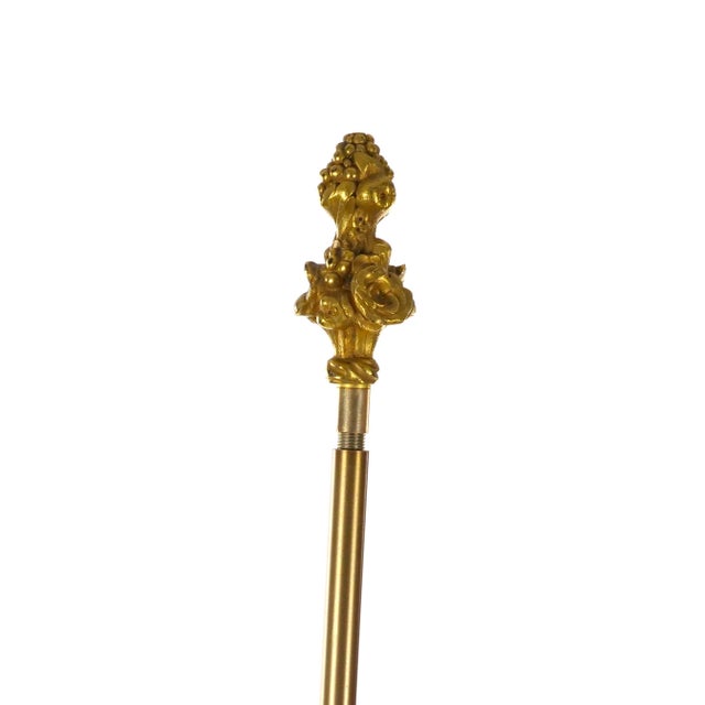 Late 19th Century Gilt-Bronze & Carved Wood Floor Lamp For Sale - Image 9 of 13