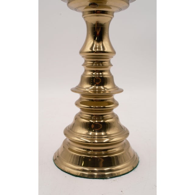 Pair of Brass Pricket Candlesticks With Globes For Sale In Philadelphia - Image 6 of 12