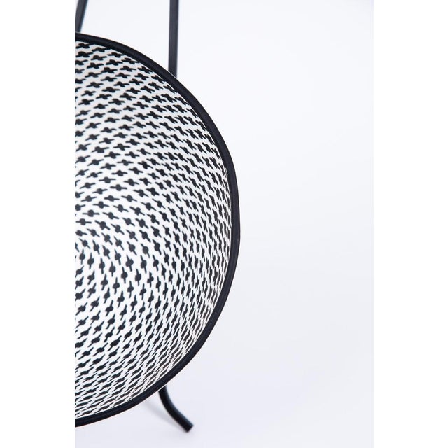 Tribal 1980s Native Black & White Cloud Pattern Mimbre Pottery Bowl For Sale - Image 3 of 4