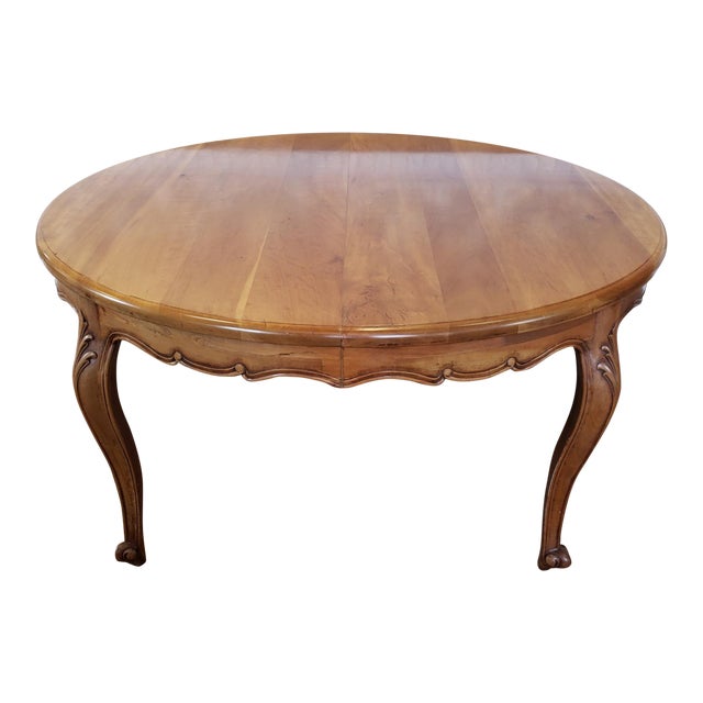 1970s Quality Solid Cherry 60" Diameter French Provincial ...