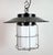 Industrial Grey Enamel, Glass, and Iron Cage Pendant Lamp from Elektrosvit, 1960s For Sale - Image 4 of 16