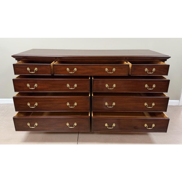 1990s 1990s Henkel Harris Mahogany Dresser Model No. 166 For Sale - Image 5 of 16