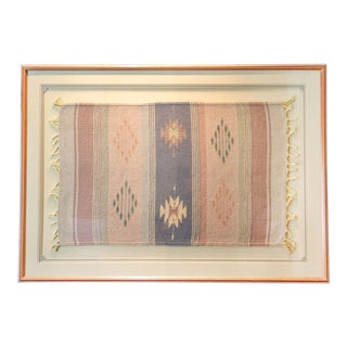 Vintage Zapotec Woven Framed Artwork For Sale