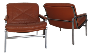 Set of Armchairs attributed to Andre Vandenbeuck for Strassle International, Switzerland, 1960s