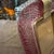 1990s Barovier Style Art Deco Pink Murano Glass and Brass Picture Frame For Sale - Image 6 of 9