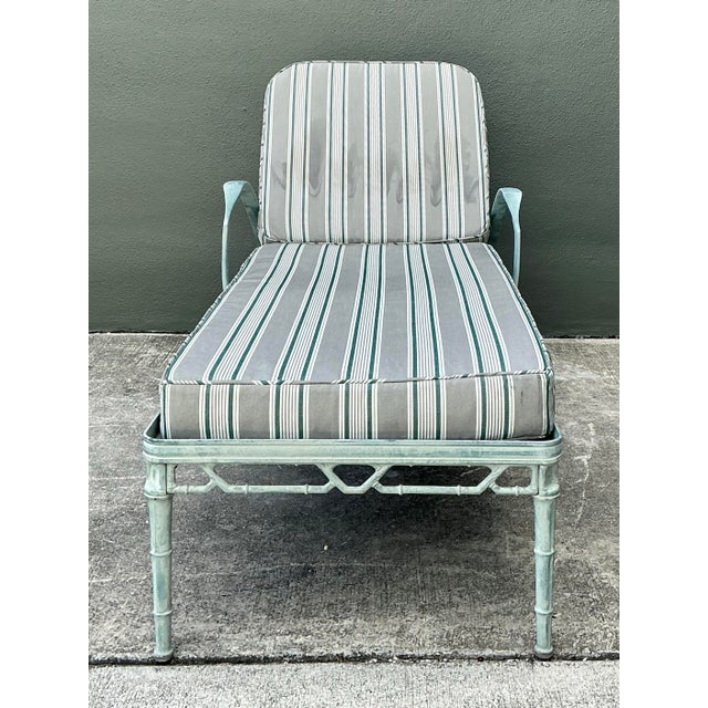 Vintage Cast Aluminum “Calcutta” Chaise Lounge After Brown Jordan For Sale - Image 12 of 12