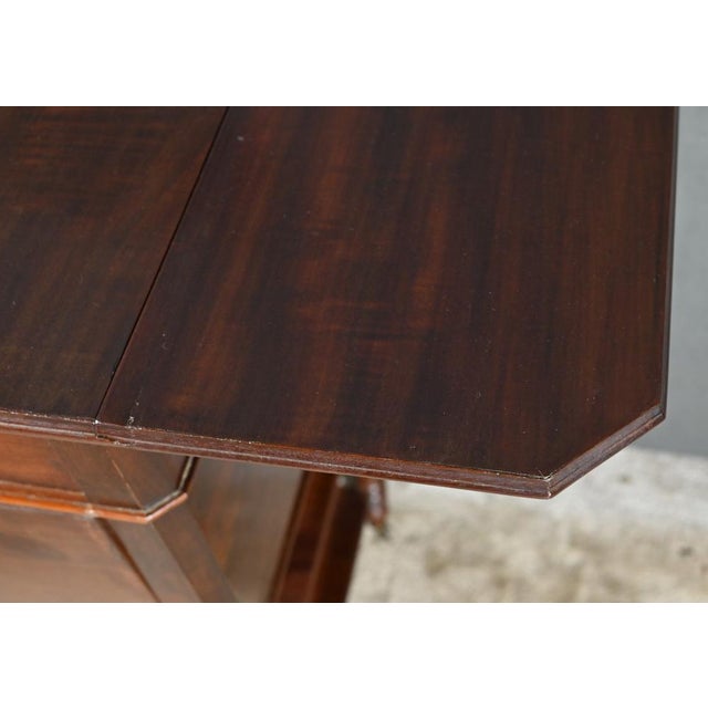 Wood Small Mid-19th Century Mahogany Shuttered Table from Maison Lemarchand, A. Lemoine For Sale - Image 7 of 18