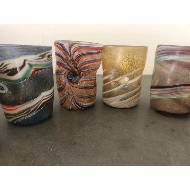 Murano 2000s "Murrisa Murano Glass" Glasses- Set of 6 For Sale - Image 4 of 13