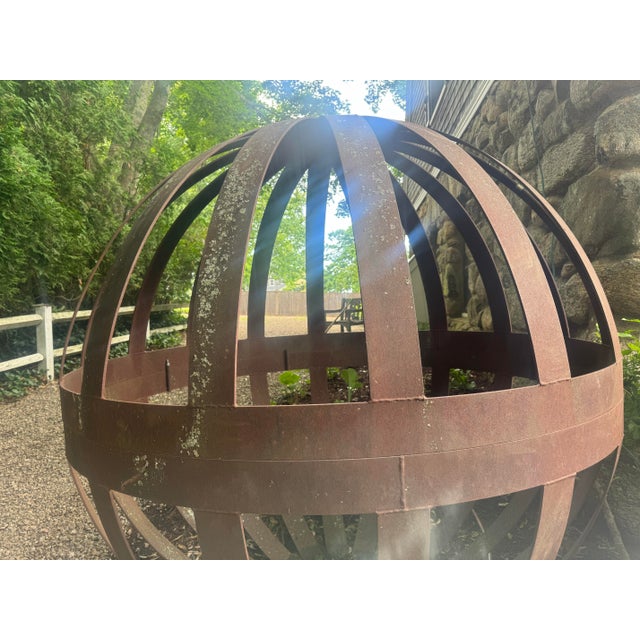 Enormous Garden Sculpture of Orb For Sale In Providence - Image 6 of 8