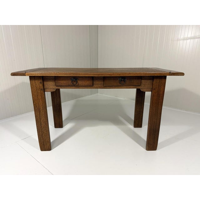 Rustic Oak Console Table, 1960s For Sale - Image 4 of 18