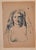 Woman's Portrait in shadow is an original drawing in ink and pen realized by Bruno Saetti in 1940. Hand-signed on the...