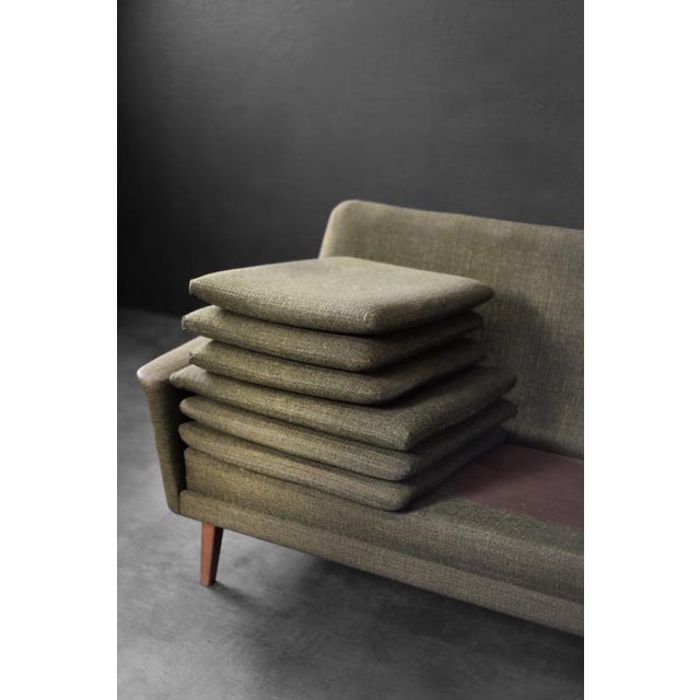 Mid-Century Danish Modern Green 3-Seater Sofa by Folke Ohlsson for Fritz Hansen, 1960s For Sale - Image 14 of 18