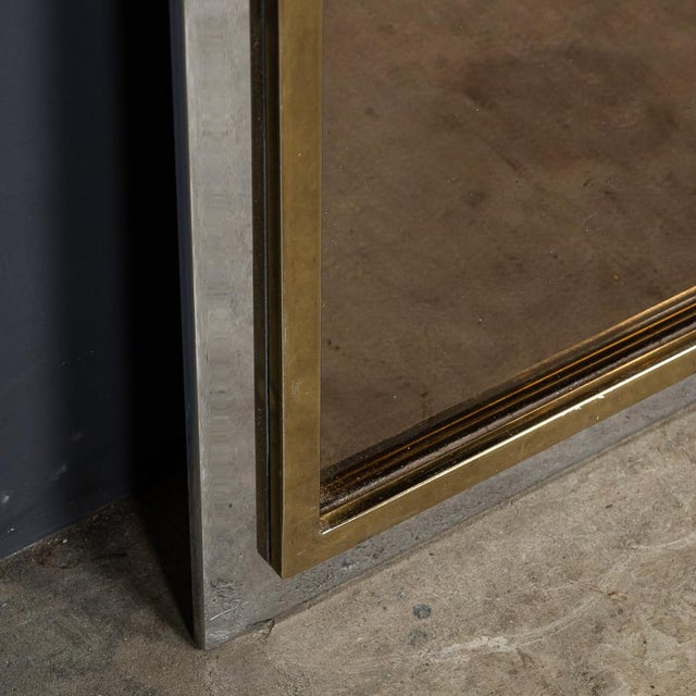 1970s Metal and Brass Framed Mirror with Smoked Glass from Belgo Chrome, 1970s For Sale - Image 5 of 13