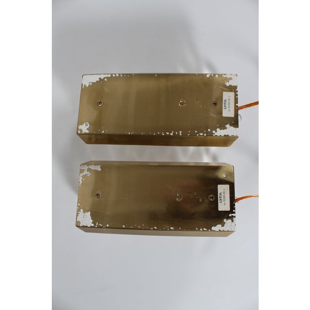 Vintage Glass Wall Sconces by Carl Fagerlund for Lyfa, Denmark, 1960s, Set of 2 For Sale - Image 10 of 12