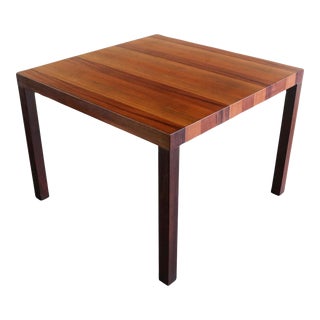 Parsons Dining Table Attributed to Milo Baughman for Directional in Teak and Walnut, USA, circa 1960's For Sale