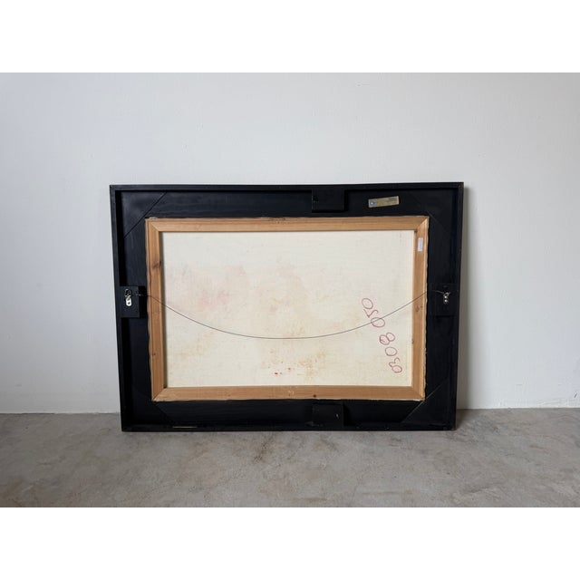 Vintage Kenneth Rustic Western Cowboy Oil on Canvas Painting – Framed For Sale - Image 15 of 15