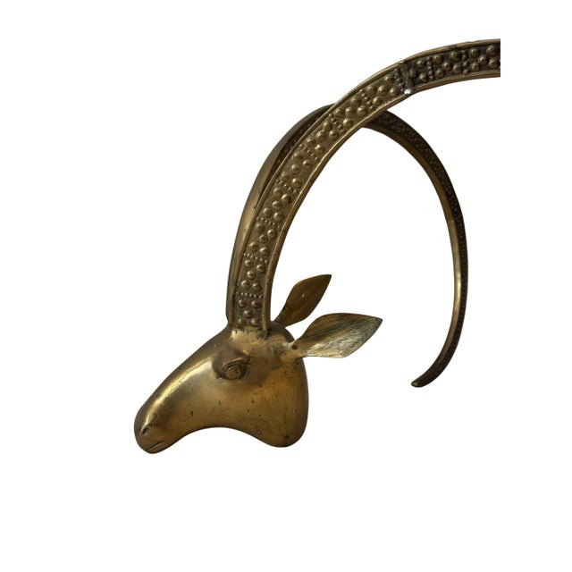 Vintage Brass Ibex or Rams Head Coffee Table Bases, C. 1960s For Sale - Image 10 of 14
