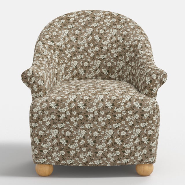 Not Yet Made - Made To Order Stoffer Home x Cloth & Company Marie Bun Foot Chair in Dogwood Floral Mauve For Sale - Image 5 of 8