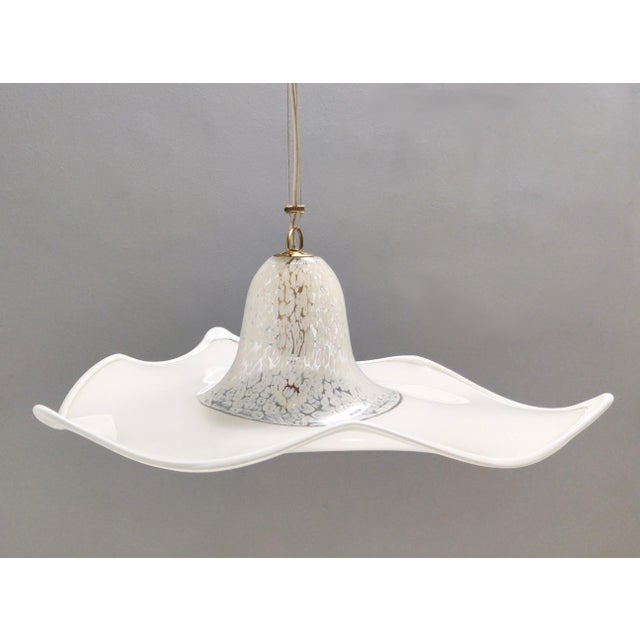 White Murano Glass Pendant from La Murrina, 1980s For Sale - Image 7 of 18