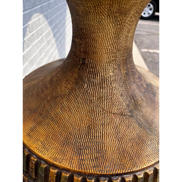 Vintage Brutalist Style Ceramic Table Lamp, Attributed to Bitossi For Sale - Image 9 of 17