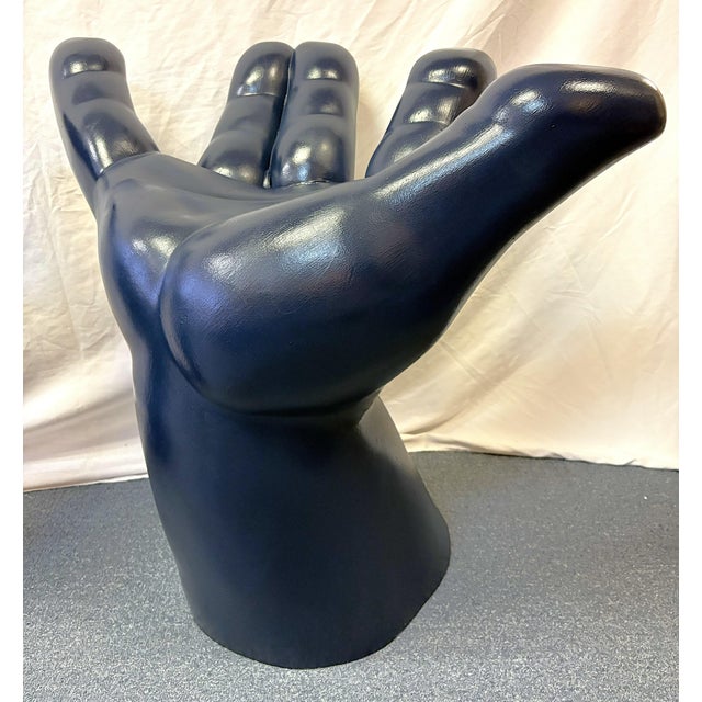Vintage Mid Century Modern Retro Upturned Palm Hand Chairs- A Pair For Sale - Image 9 of 17