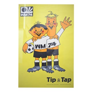 Football World Cup Tip & Tap Poster, 1974 For Sale