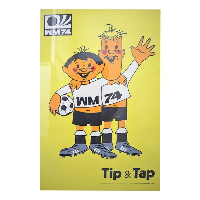 Football World Cup Tip & Tap Poster, 1974 For Sale