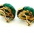 Vintage 1970s 18k Gold Carved Malachite Sculptural Clip-on Earrings, Pair For Sale - Image 13 of 15