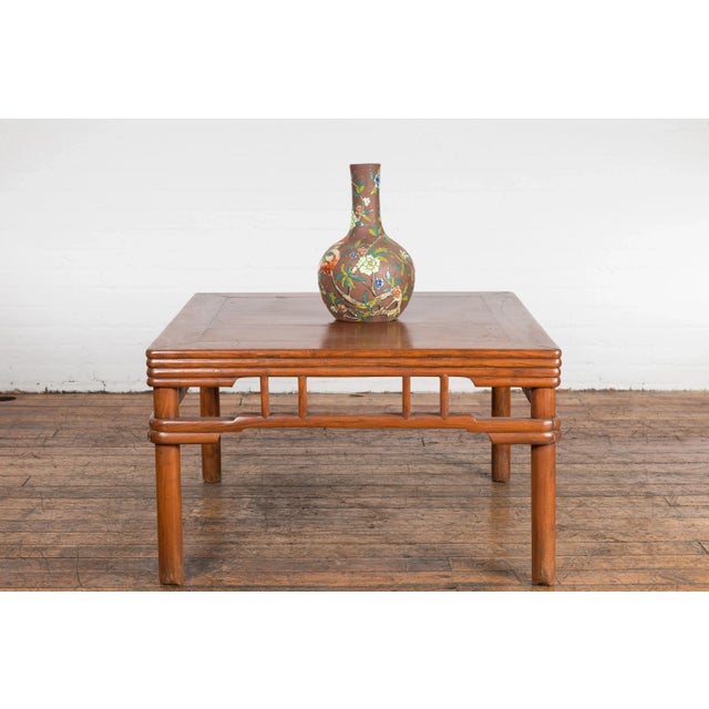 1900s Antique Square Elmwood Coffee Table For Sale - Image 11 of 12