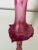 Postmodern Vintage Art Nouveau Style Cranberry Glass Bud Vase For Sale - Image 3 of 6