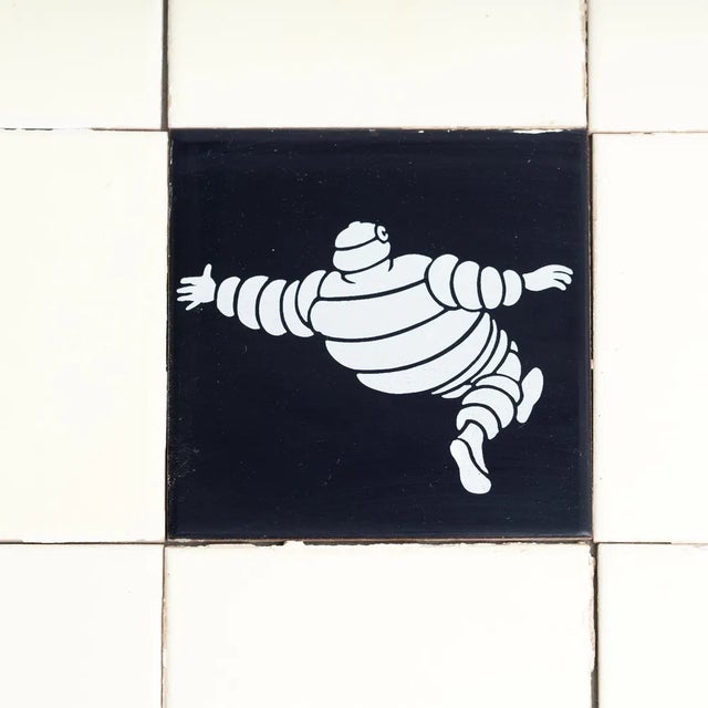 Vintage Michelin Man Tiles, 1960s, Set of 15 For Sale - Image 6 of 12
