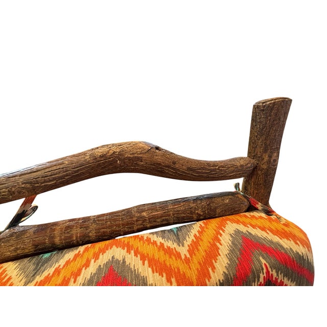 Wood Vintage Classic American Rustic Log Rocking Chairs, a Pair For Sale - Image 7 of 11