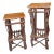 1980s Pair Adirondack Style Hand Crafted Twig Log Wood Plant Stands or End Tables For Sale