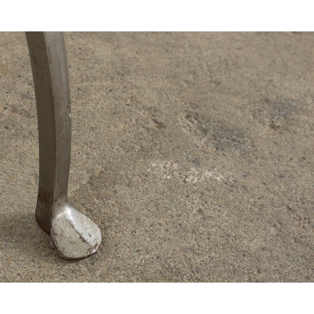 Pair of Neoclassical Style Steel Curule Garden Armchairs For Sale - Image 11 of 13