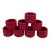 Vintage Red Wooden Napkin Rings - Set of 8 For Sale