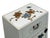 Chinese Off White Vinyl Moon Face Flower Graphic End Table Nightstand For Sale - Image 12 of 12