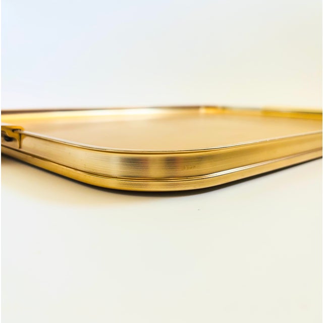 Large MCM Gold Aluminum Tray by Woodmet Limited, England For Sale - Image 9 of 14