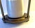 Early 20th Century Solid Brass and Glass Classic Hour Glass With Sphere Finials and Feet For Sale - Image 5 of 8