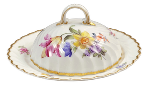 Louis XVIII Porcelain Covered Butter Dish by Nymphenburg for Nymphenburg, 1890s