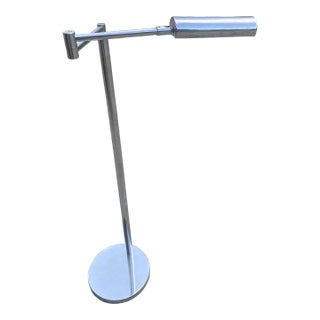 1970s Mid-Century Chrome Floor Swing Lamp For Sale