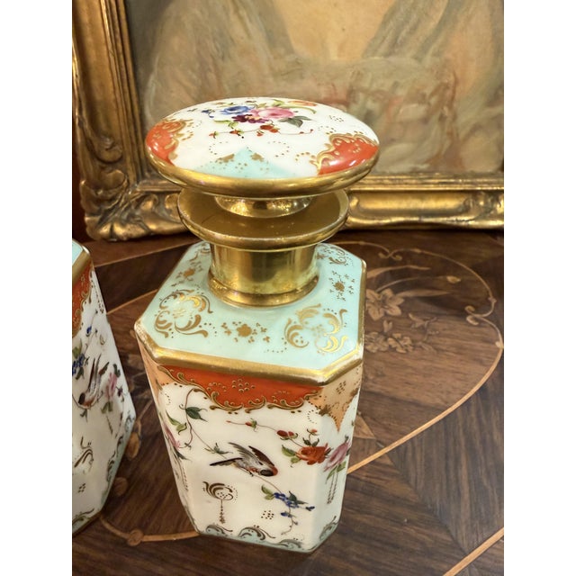 Perfume Bottles in Porcelain, Set of 2 For Sale - Image 3 of 4