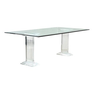 Glass Table in Acrylic Glass by Fabianart, 1980s For Sale
