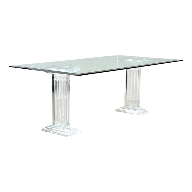 Glass Table in Acrylic Glass by Fabianart, 1980s For Sale