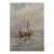 Early 20th Century Attributed to Frank Henry Mason British Marine Watercolor Sailing Boat at Sea For Sale