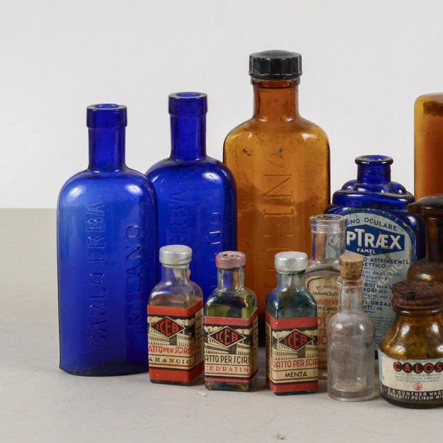 This set of vintage apothecary and medical bottles is a fascinating collection of glass containers that tell the story of...