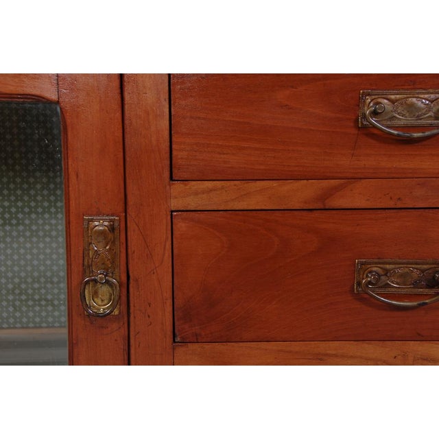 Antique Sideboard in Glass and Wood, 1890s For Sale - Image 10 of 16